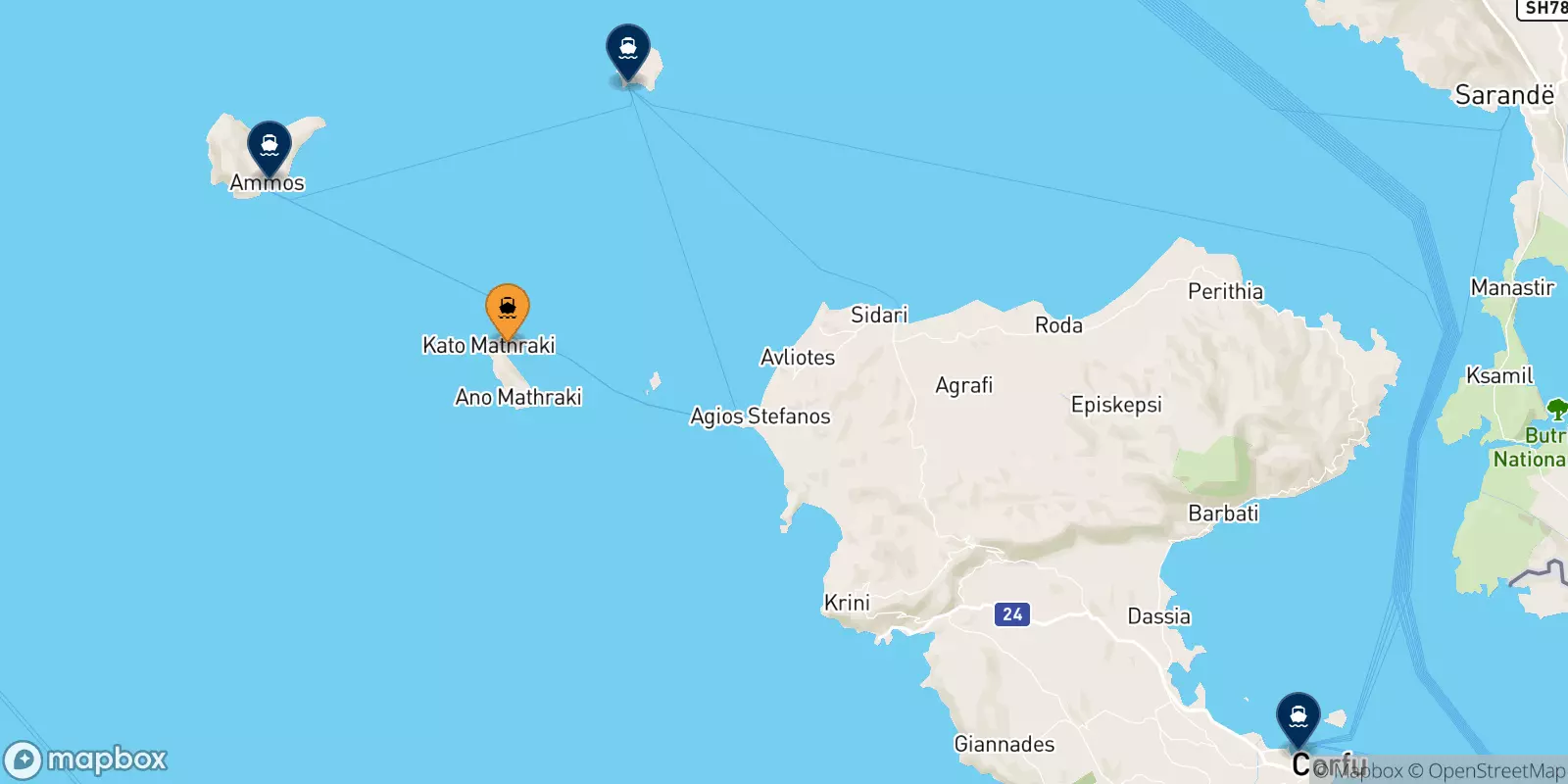 Ferries de Mazraki a Islas Jonicas