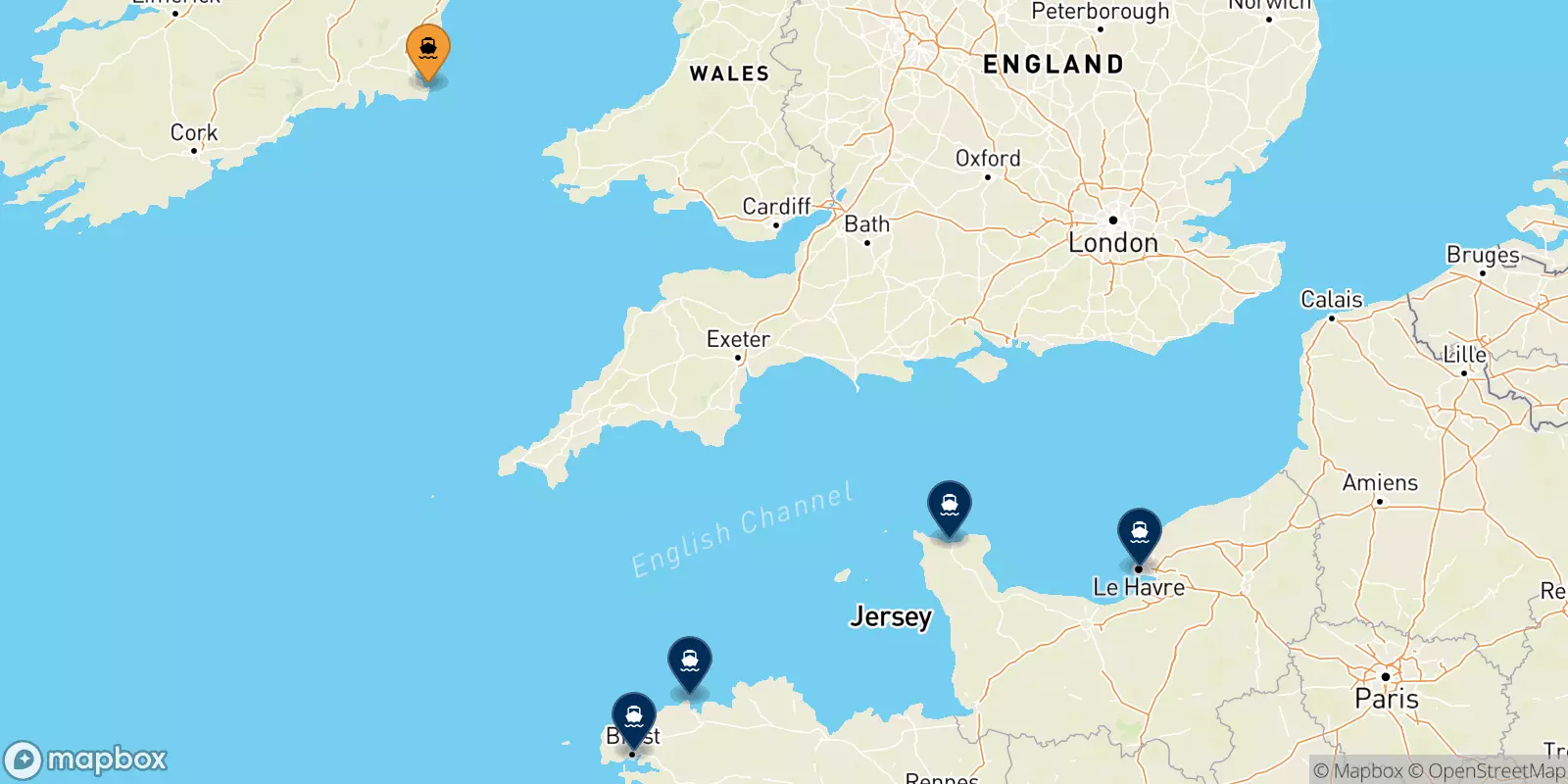 Ferries de Rosslare a Francia