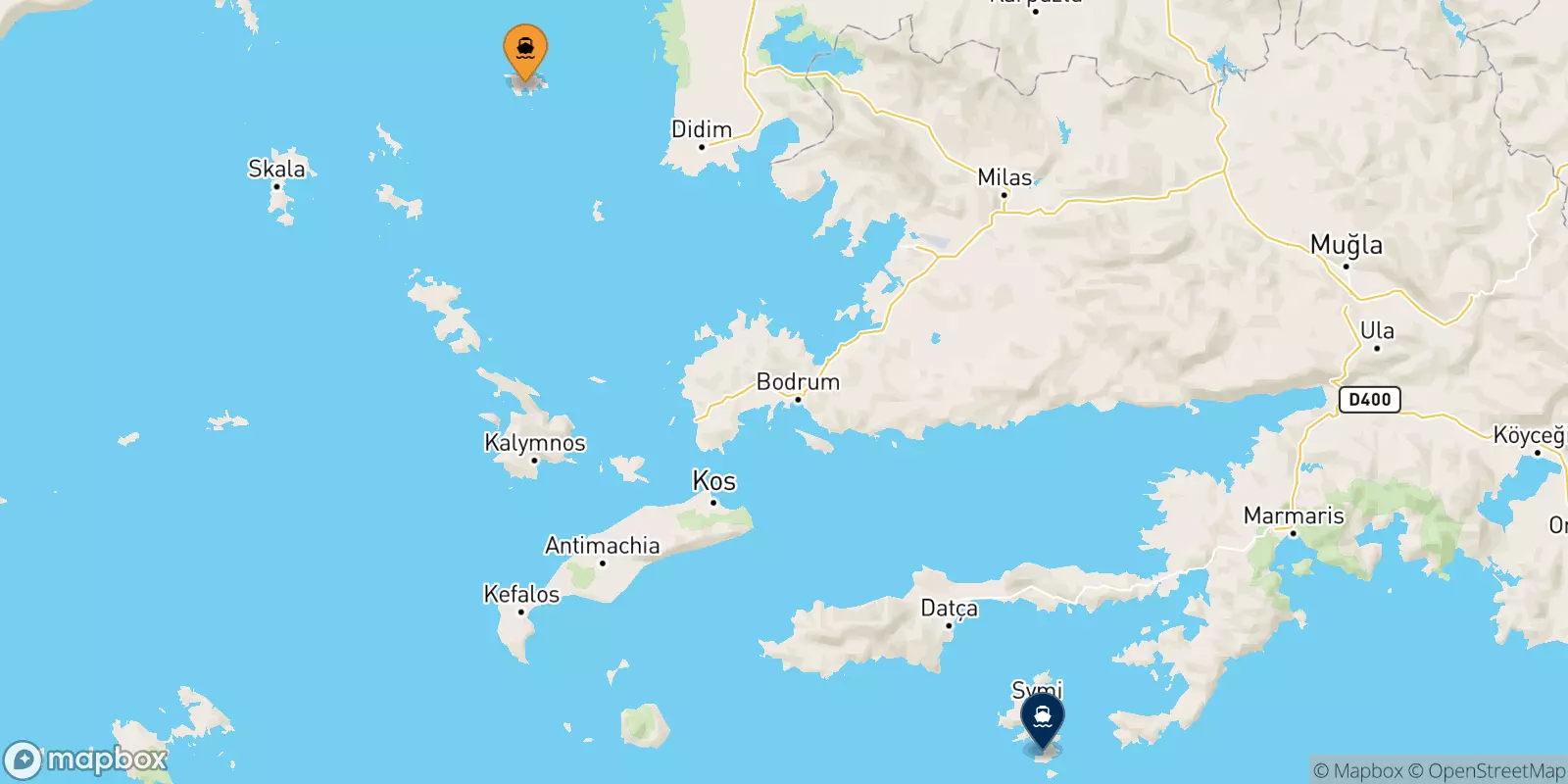 Ferries de Agathonisi a Panormitis (Symi)