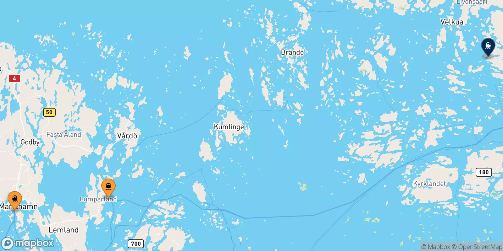 Ferries de Islas Aland a Turku