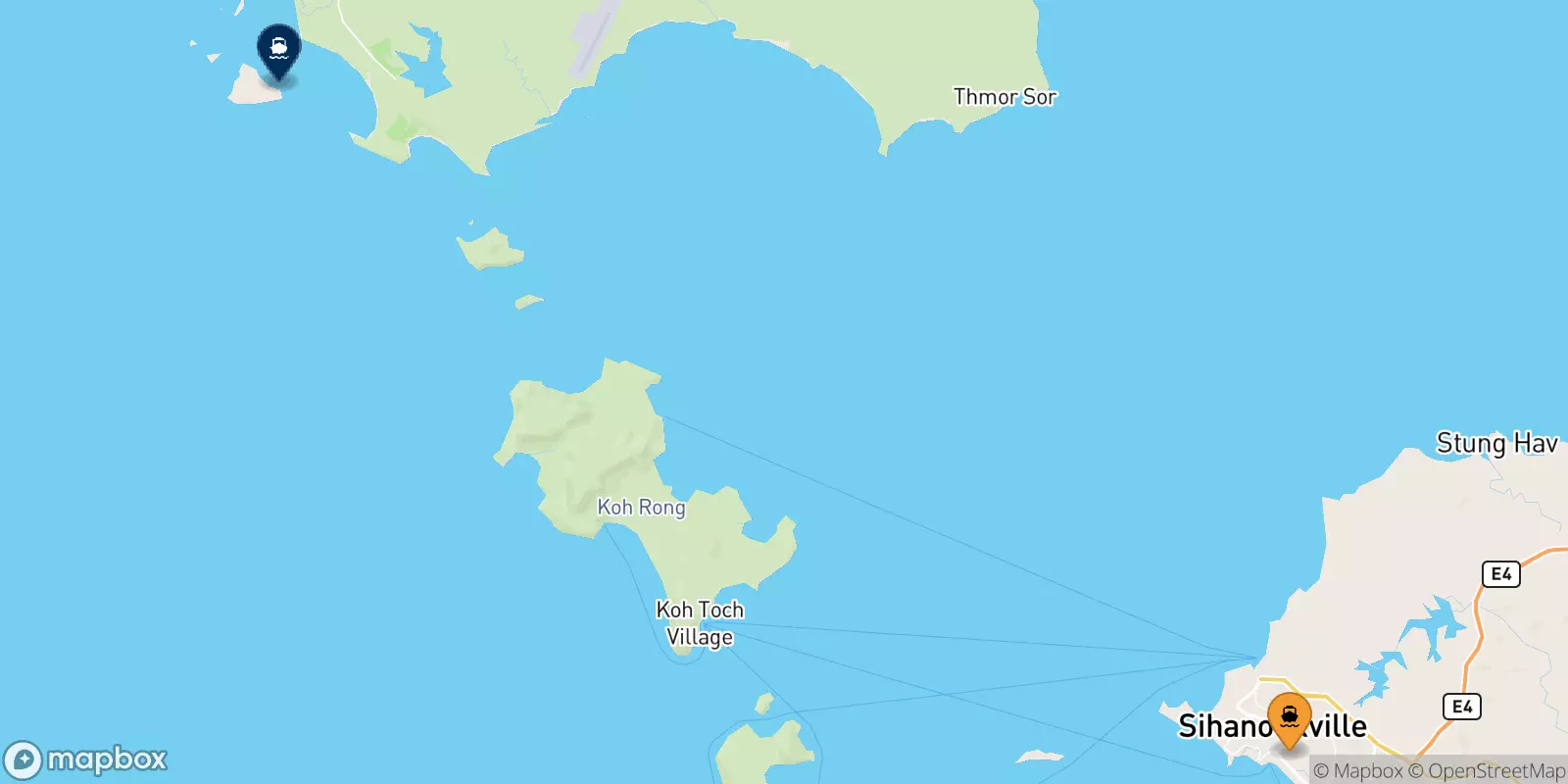 Ferries de Camboya a Koh Sdach (Dara Sakor)